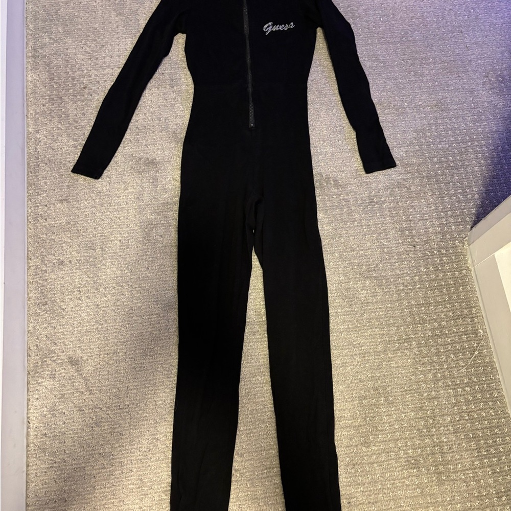 Guess Black Long Sleeve Jumpsuit